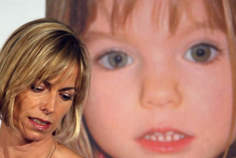 Kate McCann with Madeleine image behind