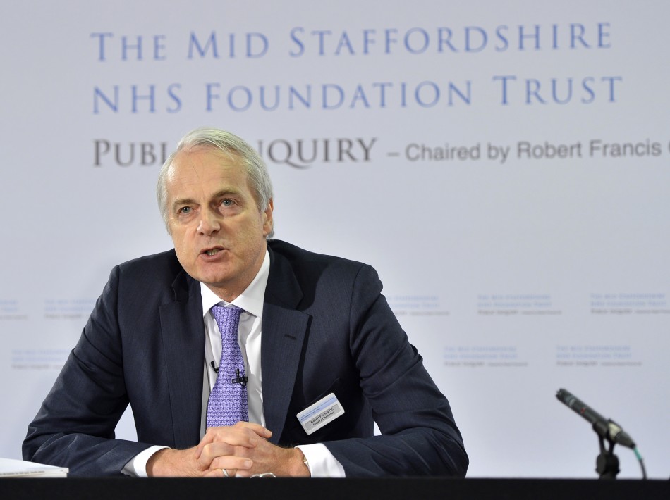 Robert Francis QC presents the publication of his inquiry into the failings at mid-Staffordshire NHS Trust (Reut Robert Francis QC presents the publication of his inquiry into the failings at mid-Staffordshire NHS Trust (Reut