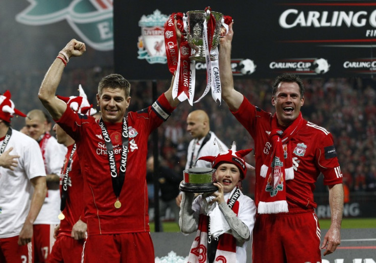 Jamie Carragher (R) and Steven Gerrard