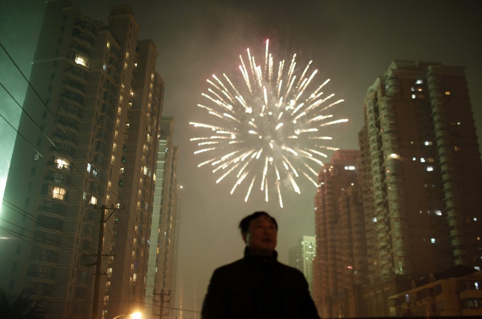 Chinese New Year 2013 Year of Water Snake Welcomed with Fireworks
