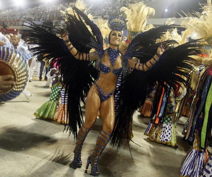 Drum queen Sabrina Sato of the Vila Isabel samba school participates in the annual Carnival parade in Rio de Janeiros Sambadrome February 12, 2013.