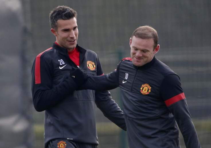 van Persie and Rooney train