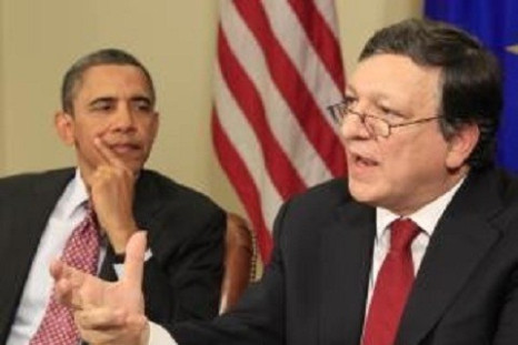 Barack Obama and Jose Manuel Barroso