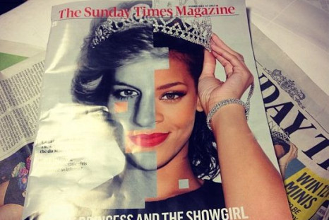 Rihanna reacts to the cover of the Sunday Times magazine, where she is compared to Princess Diana