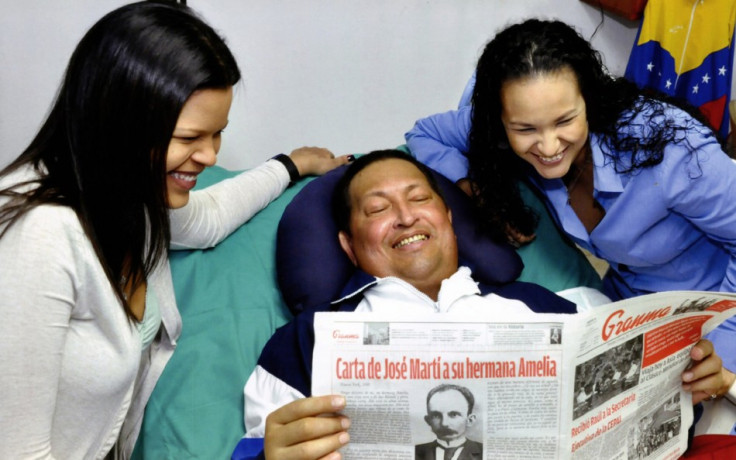Chavez with his daughters