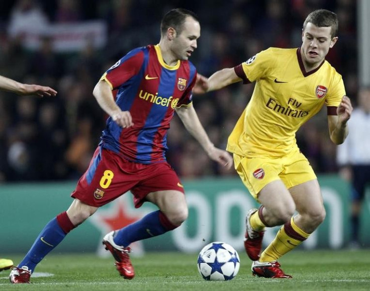 Andres Iniesta and Jack Wilshere