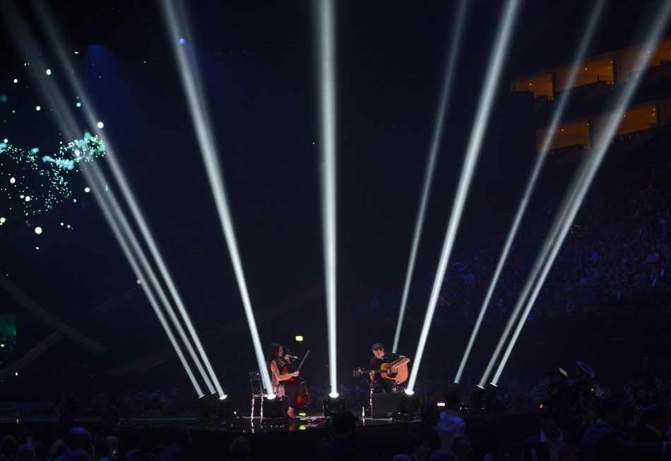 Singer Ben Howard R performs during the BRIT Awards, celebrating British pop music, at the O2 Arena in London February 20, 2013.