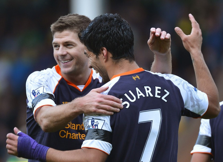 Steven Gerrard and Luis Suarez