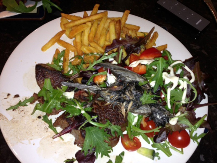 The couple had bought the £1.50 bag of salad online (Caters) The couple had bought the £1.50 bag of salad online (Caters)