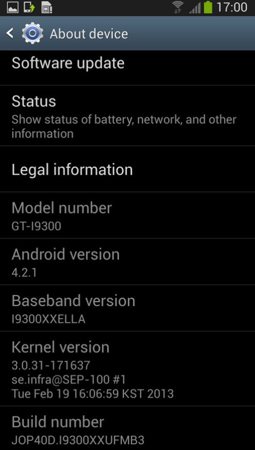 Android 4.2.1 update Android 4.2.1 update