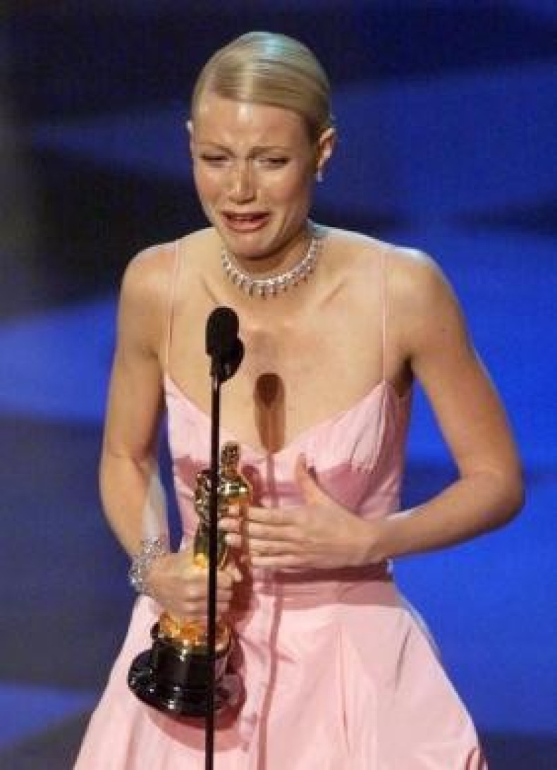 Gwyneth Paltrow weeps after her win for Shakespeare in Love, 1999