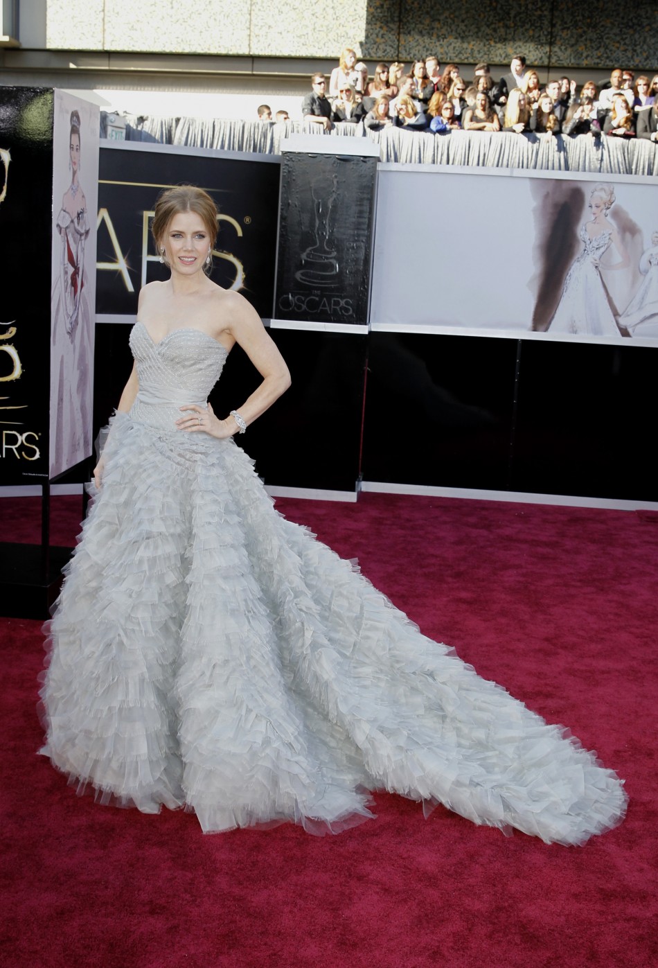 Amy Adams, best supporting actress nominee for her role in The Master, arrives at the 85th Academy Awards in Hollywood, California February 24, 2013.