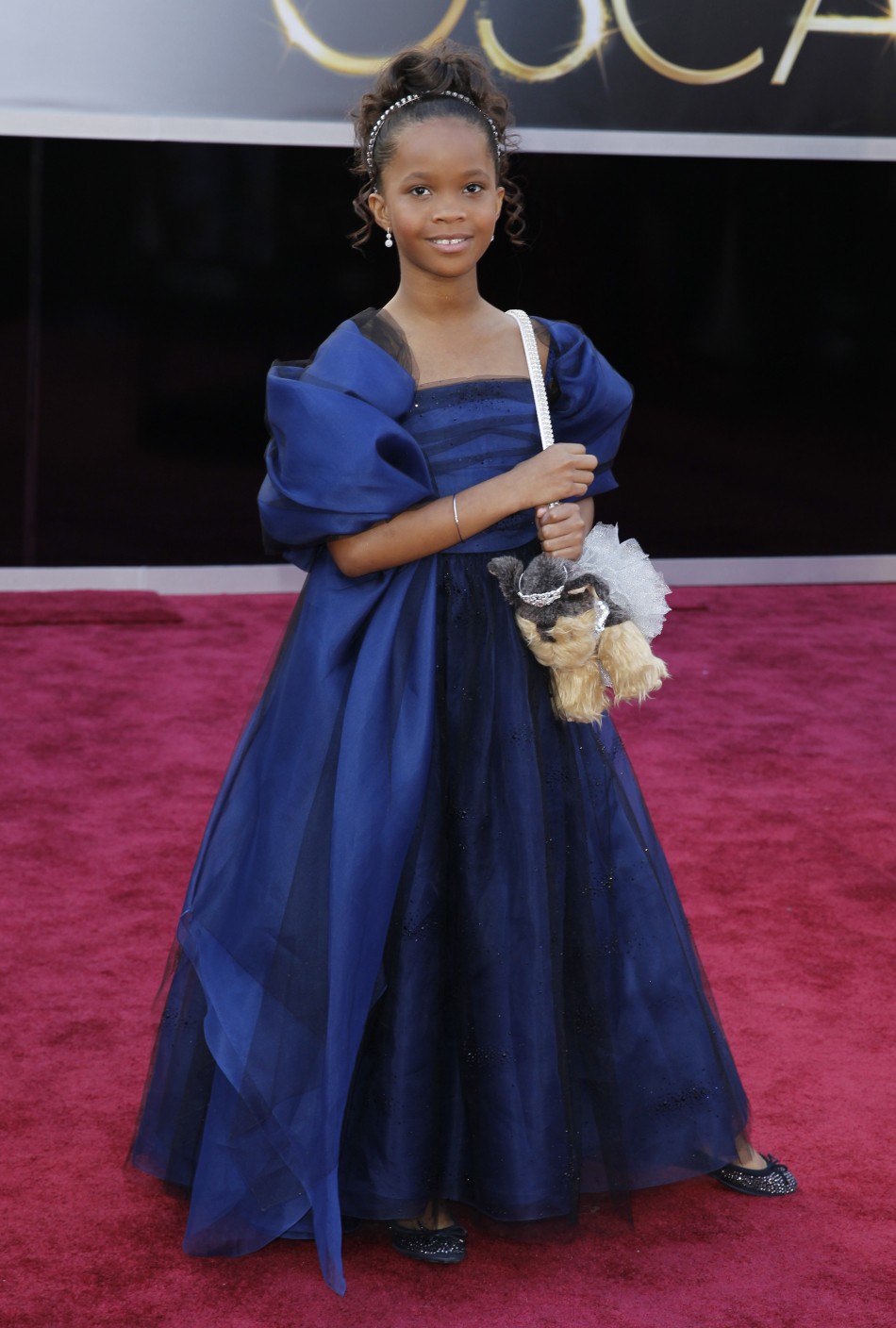 Quenzhane Wallis, best actress nominee for her role in Beasts of the Southern Wild, arrives at the 85th Academy Awards in Hollywood, California, February 24, 2013.