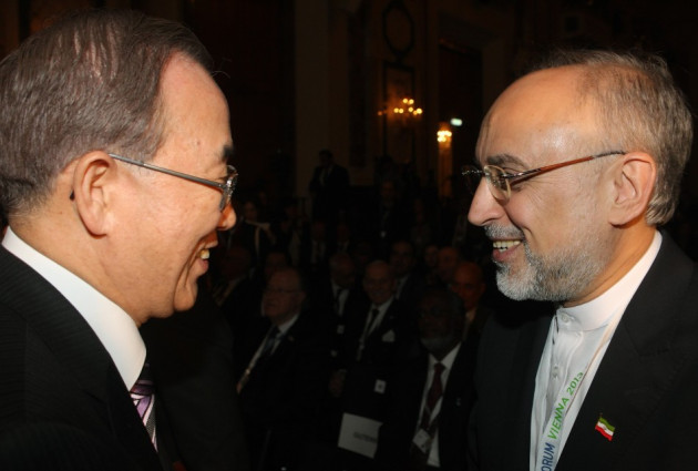 U.N. Secretary General Ban Ki-moon (L) talks with Iran's Foreign Minister Ali Akbar Salehi at the beginning of the fifth United Nations Alliance of Civilizations (UNAOC) forum in ViennaU.N. Secretary General Ban Ki-moon (L) talks with Iran's Foreign Minis U.N. Secretary General Ban Ki-moon (L) talks with Iran's Foreign Minister Ali Akbar Salehi at the beginning of the fifth United Nations Alliance of Civilizations (UNAOC) forum in ViennaU.N. Secretary General Ban Ki-moon (L) talks with Iran's Foreign Minis