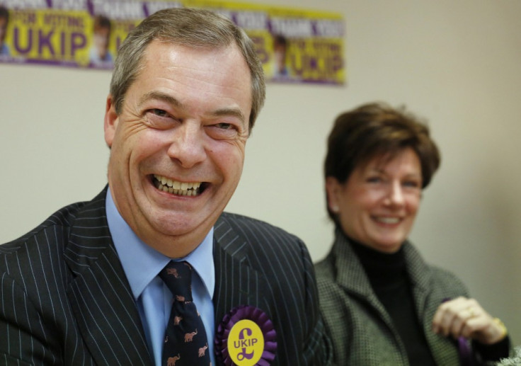 Nigel Farage with Ukip candidate Diane James