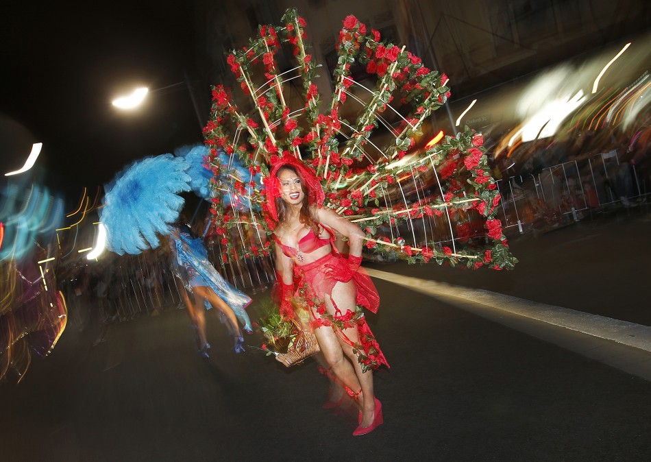 A member of the group Darlenes Transsexual Angels participates in the 35th annual Sydney Gay and Lesbian Mardi Gras parade March 2, 2013.