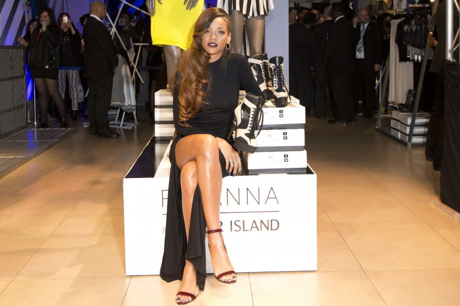 Rihanna at the launch of her collection for River Island