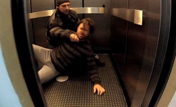 Elevator murder prank