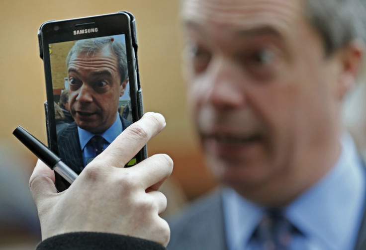 Farage: Dined with media baron Murdoch