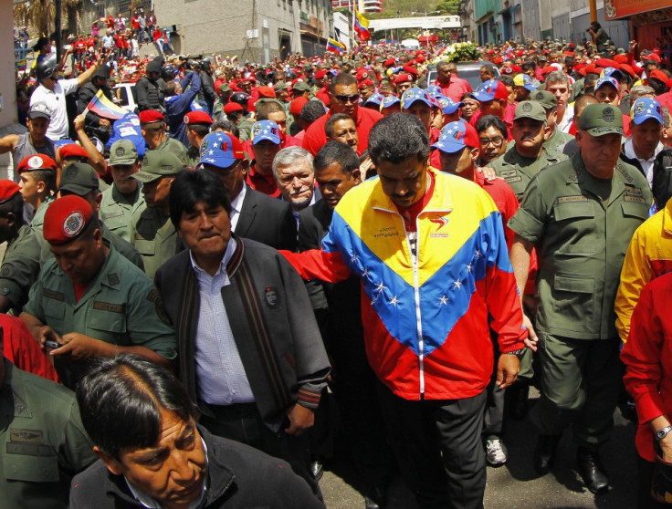 nicolas maduro evo morales funeral hugo chavez