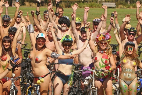 The World Naked Bike Ride took to the roads, despite fears over local nudity laws