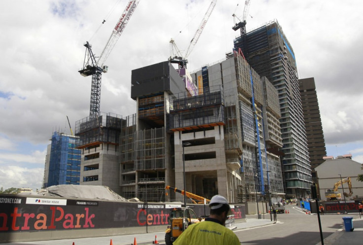 A construction site for new apartments is seen in central Sydney