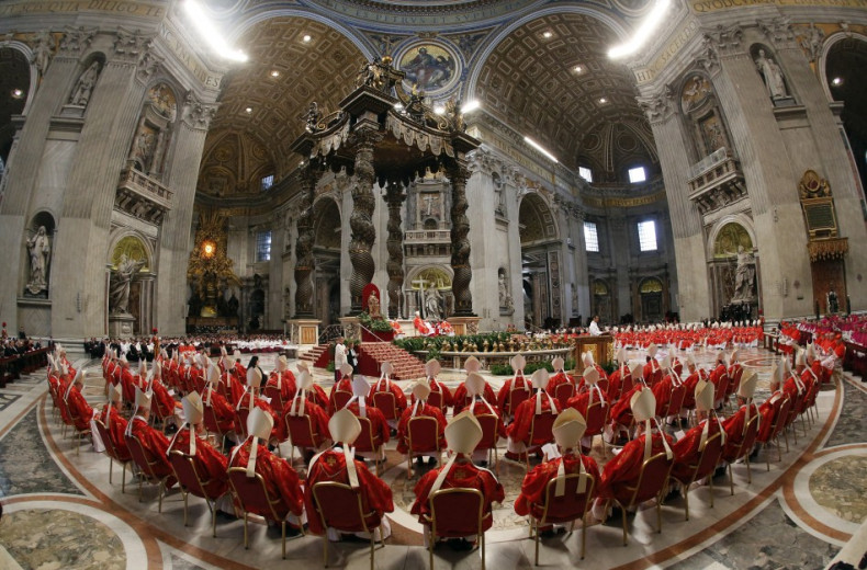 Cardinals attend mass at St. Peter's Basilica