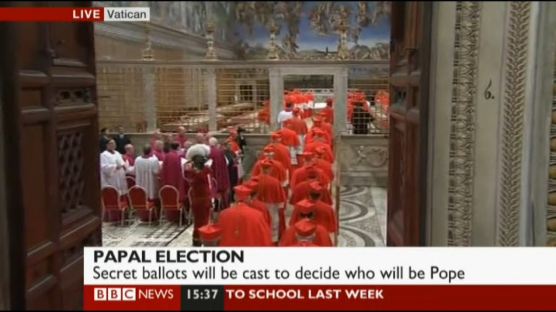Cardinals enter Sistine Chapel
