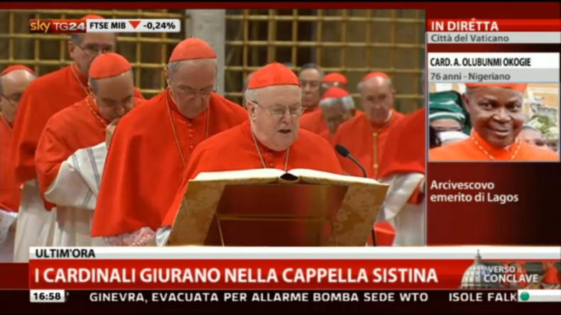 Cardinals taking the oath of secrecy