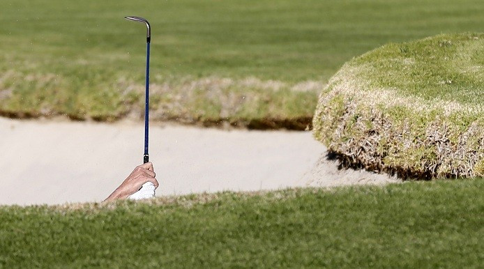 In a hole: Mark Mihal's round went so wrong