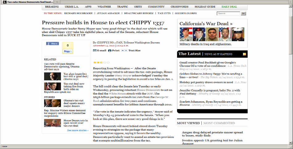 LA Times Story Hacked by Sabu LA Times Story Hacked by Sabu
