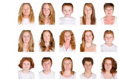 Subjects photographed for Anthea Pokroy's exhibition I Collect Gingers.