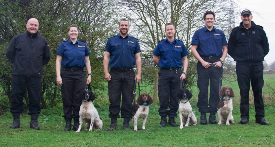 Police dogs and their handlers