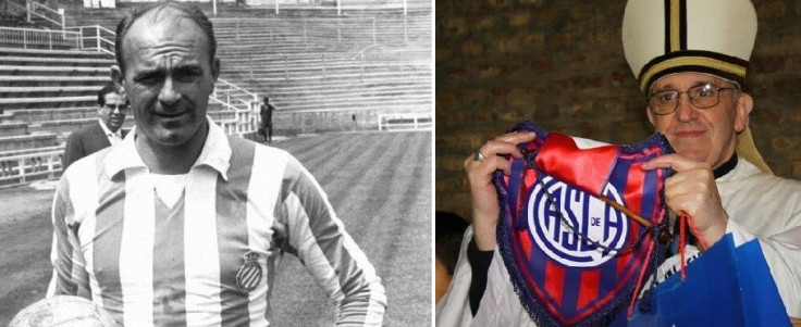 Alfredo Di Stefano (l) and Pope Francis