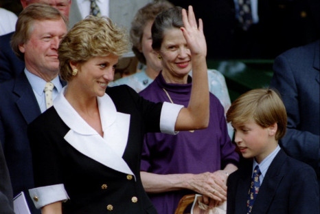 Prince William with his mother Princess Diana