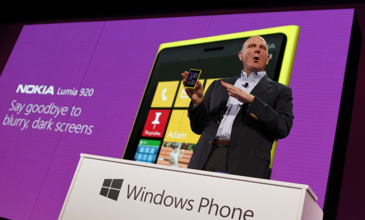 Microsoft CEO Steve Ballmer at the launch of Windows Phone 8