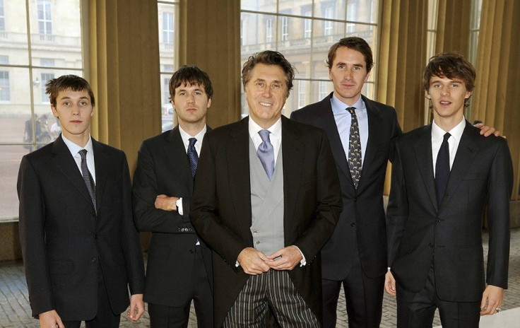 Bryan Ferry and sons at Palace to collect Honour