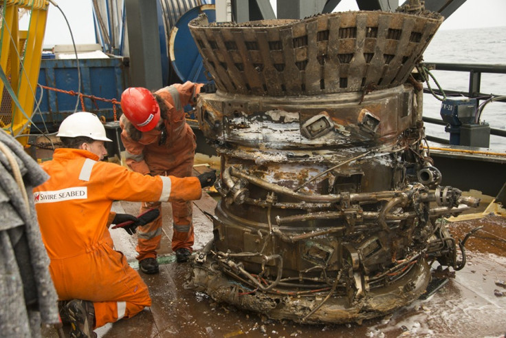 Rusty nozzle of rocket engine