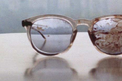 John Lennon’s blood-stained glasses were posted on Twitter by Yoko Ono to highlight stricter gun control in the US. (Picture: Twitter/@yokoono)