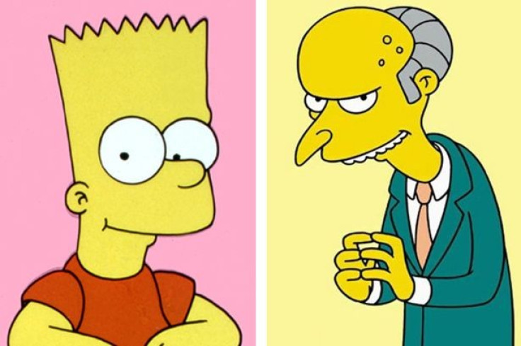 Bart Simpson and Mr Burns