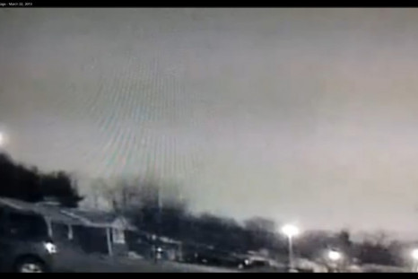 The fireball can be seen on the left of the picture above the trees.