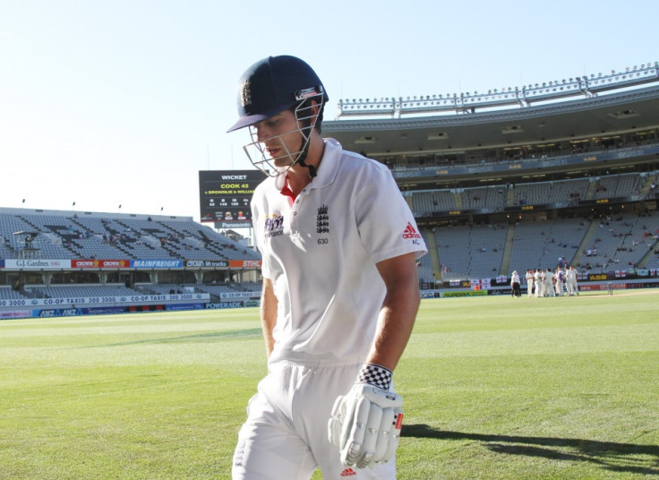 Alastair Cook was dismissed late on in the day