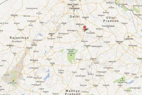 Location of Agra in India