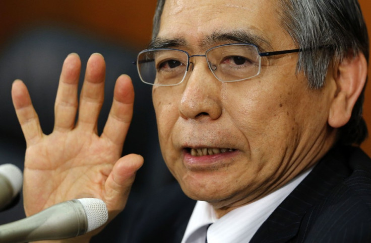 Bank of Japan Governor Kuroda speaks at a news conference