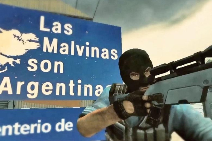 Scene from the Counter Strike Falklands game