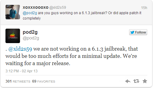 iOS 6.1.3 Untethered Jailbreak Status iOS 6.1.3 Untethered Jailbreak Status