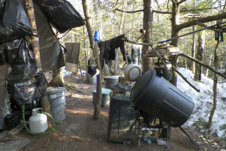 Maine State Police photo shows a makeshift camp site of Christopher Knight for 27 years (Reuters)