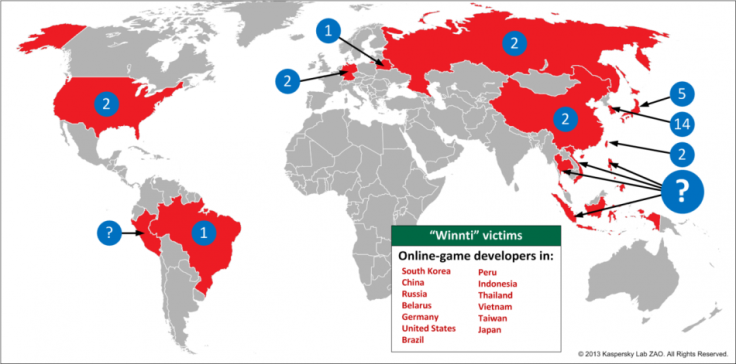 Chinese Hacking Ring Kaspersky map