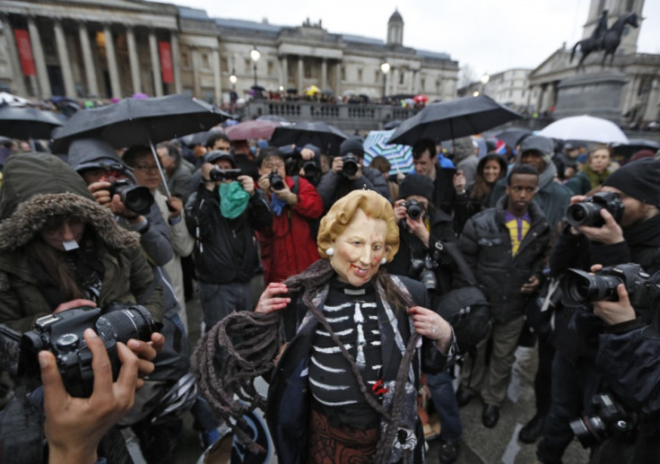 About 3,000 people gathered in Trafalgar Square on Saturday 13 April, to protest against Thatcher’s legacy.