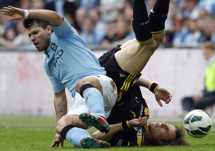 Sergio Aguero and David Luiz